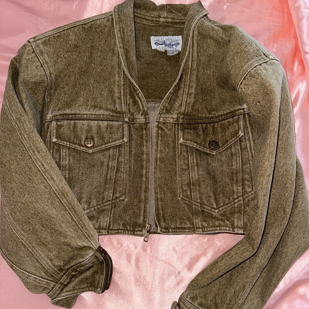 Vintage green jean jacket